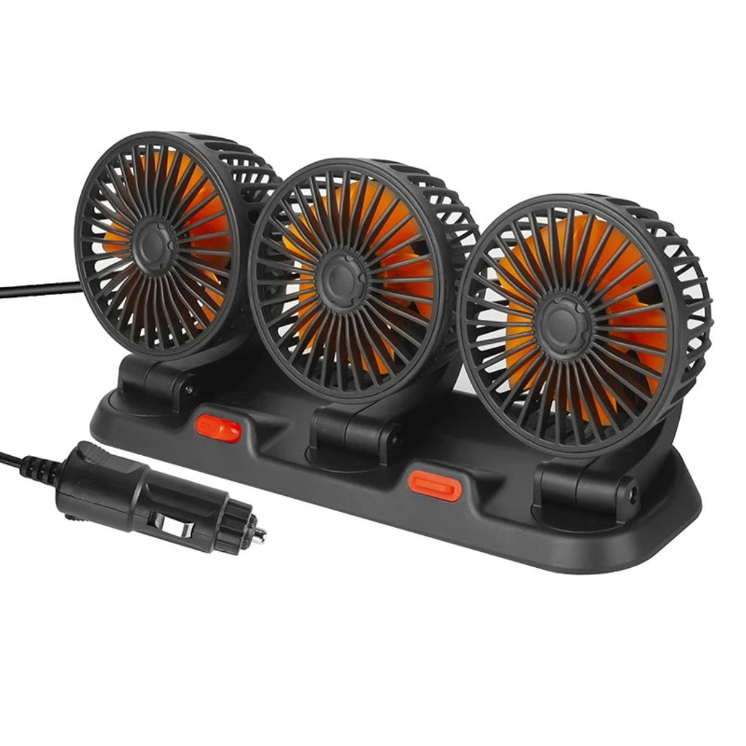 Ventilateur trois têtes rotatifs pour voiture