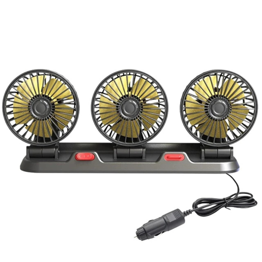 Ventilateur trois têtes rotatifs pour voiture