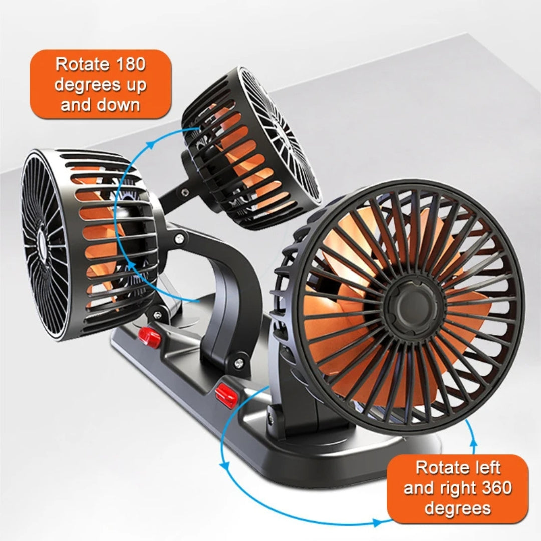 Ventilateur trois têtes rotatifs pour voiture