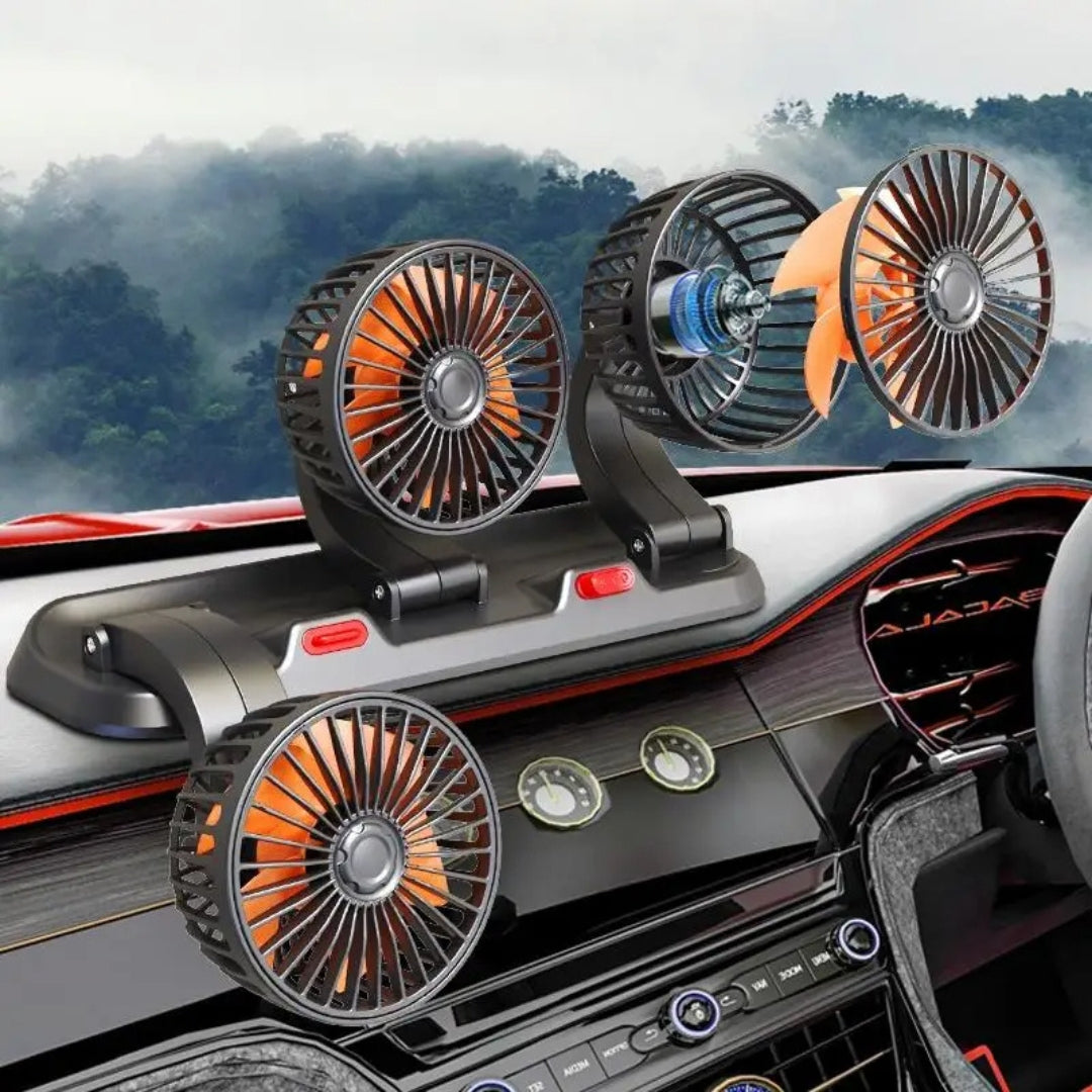 Ventilateur trois têtes rotatifs pour voiture
