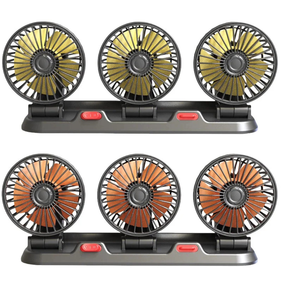 Ventilateur trois têtes rotatifs pour voiture