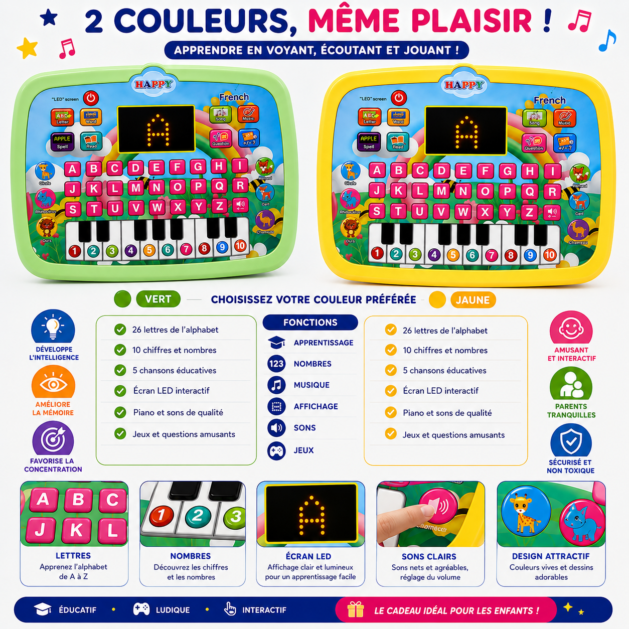 Ordinateur Éducatif Interactif pour Enfants ( 3 ans et plus )