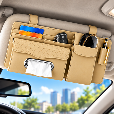 Organisateur multifonction pour pare-soleil – tout à portée de main, sans encombrer la voiture