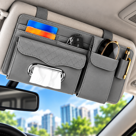 Organisateur multifonction pour pare-soleil – tout à portée de main, sans encombrer la voiture