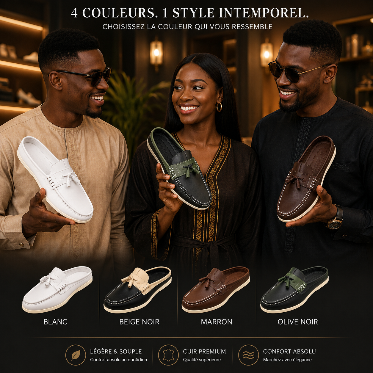 Mocassin Babouche élégant et confortable conçu pour les hommes modernes