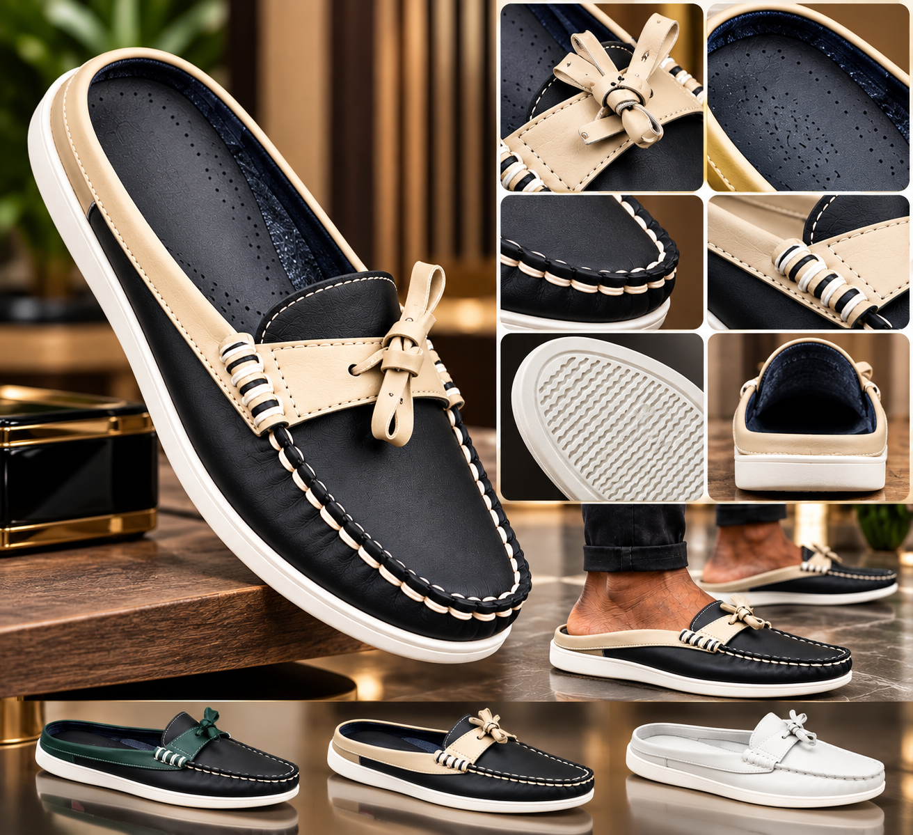 Mocassin Babouche Hommes Premium - Elegance & Confort