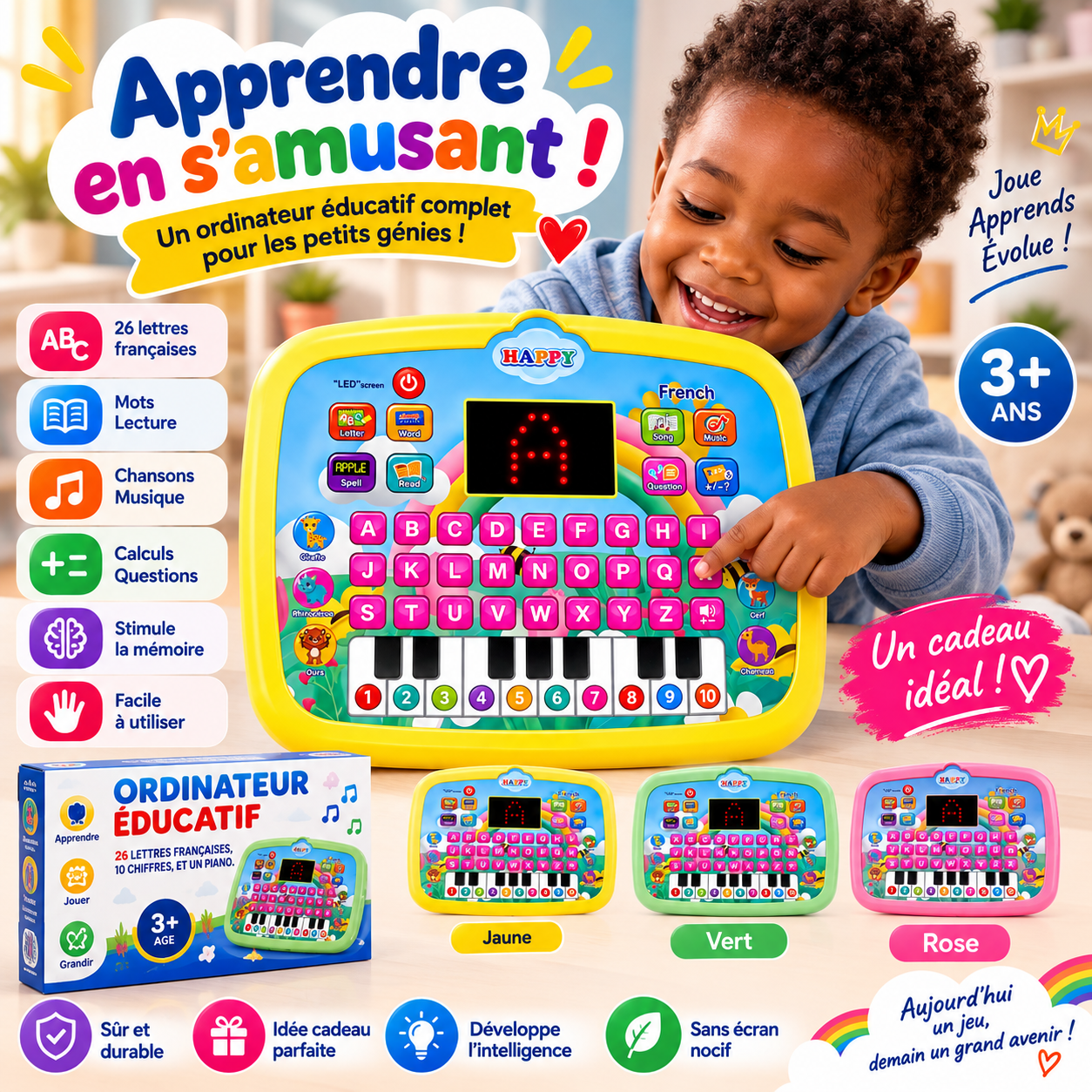 Ordinateur Éducatif Interactif pour Enfants ( 3 ans et plus )