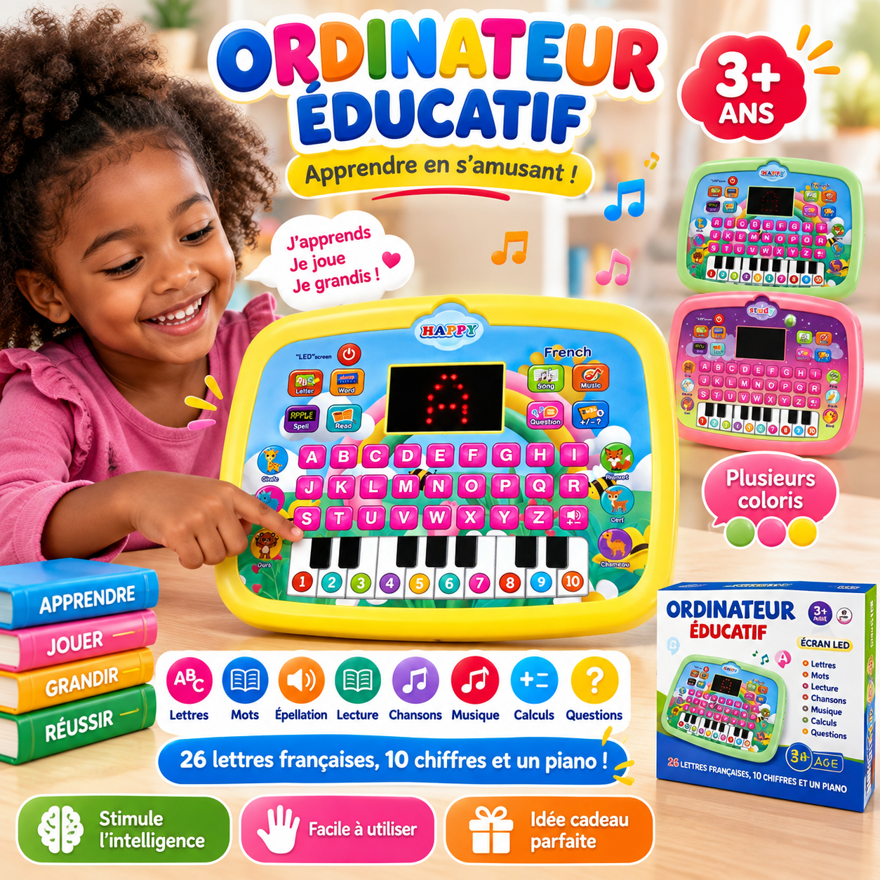 Ordinateur Éducatif Interactif pour Enfants ( 3 ans et plus )