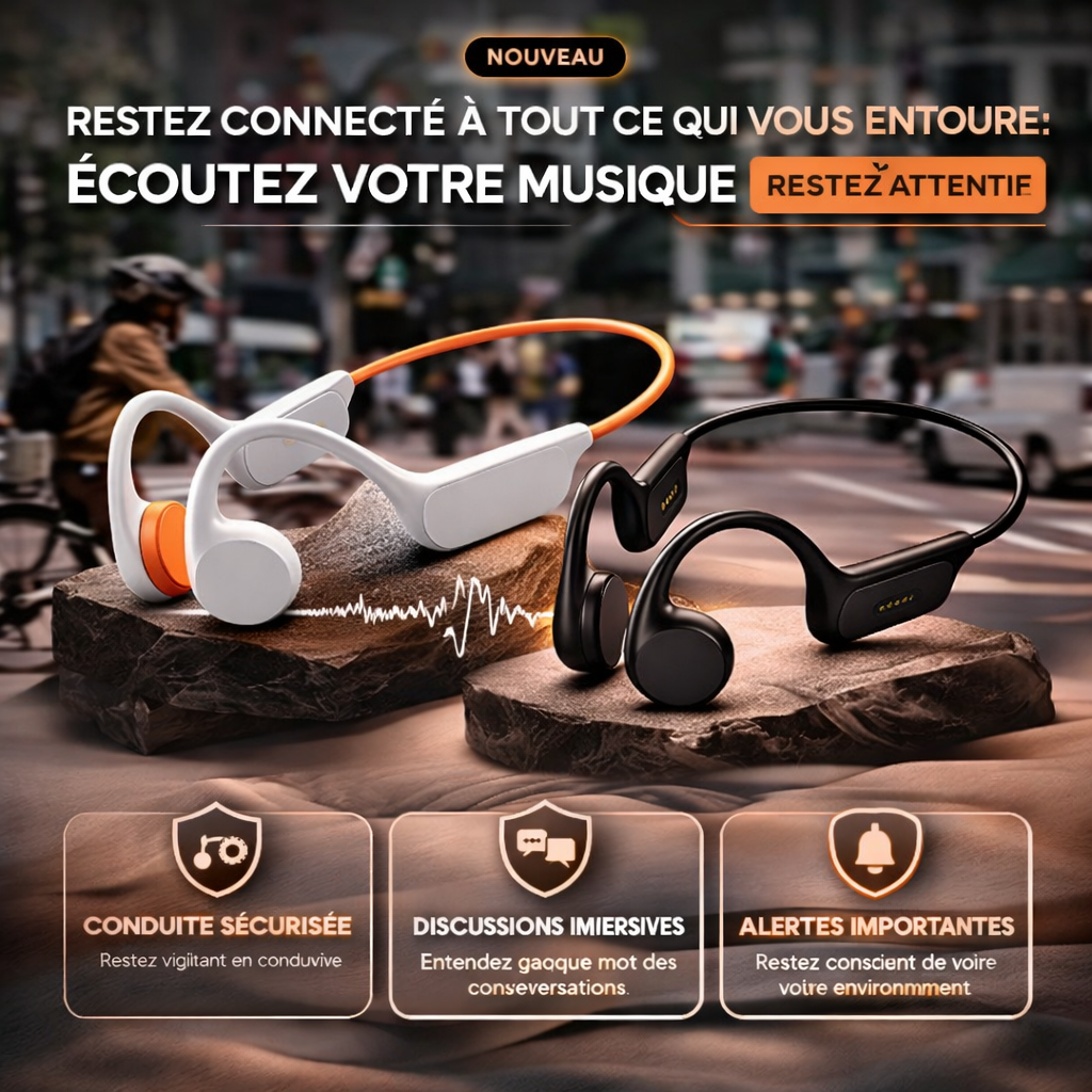 Casque à conduction osseuse X7 nouvelle génération 🔥Étanche IPX8