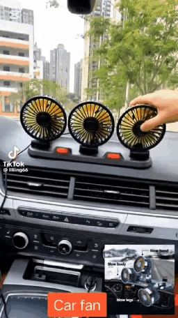 Ventilateur trois têtes rotatifs pour voiture