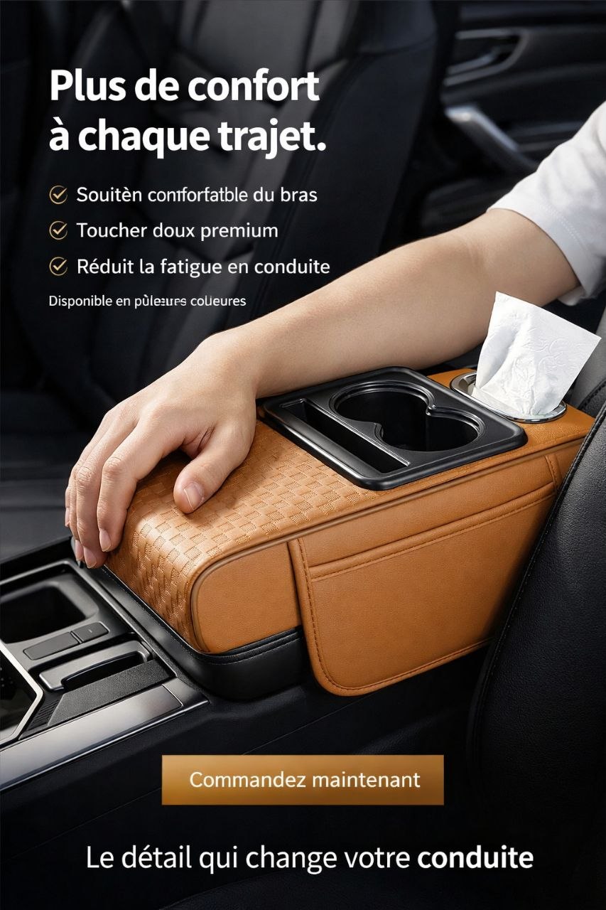 Tapis d'accoudoir multifonctionnel de voiture