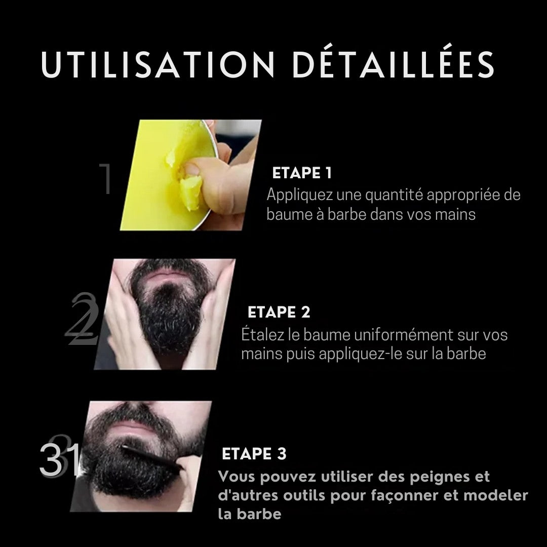 Ensemble de 3 Kits de soins pour barbe
